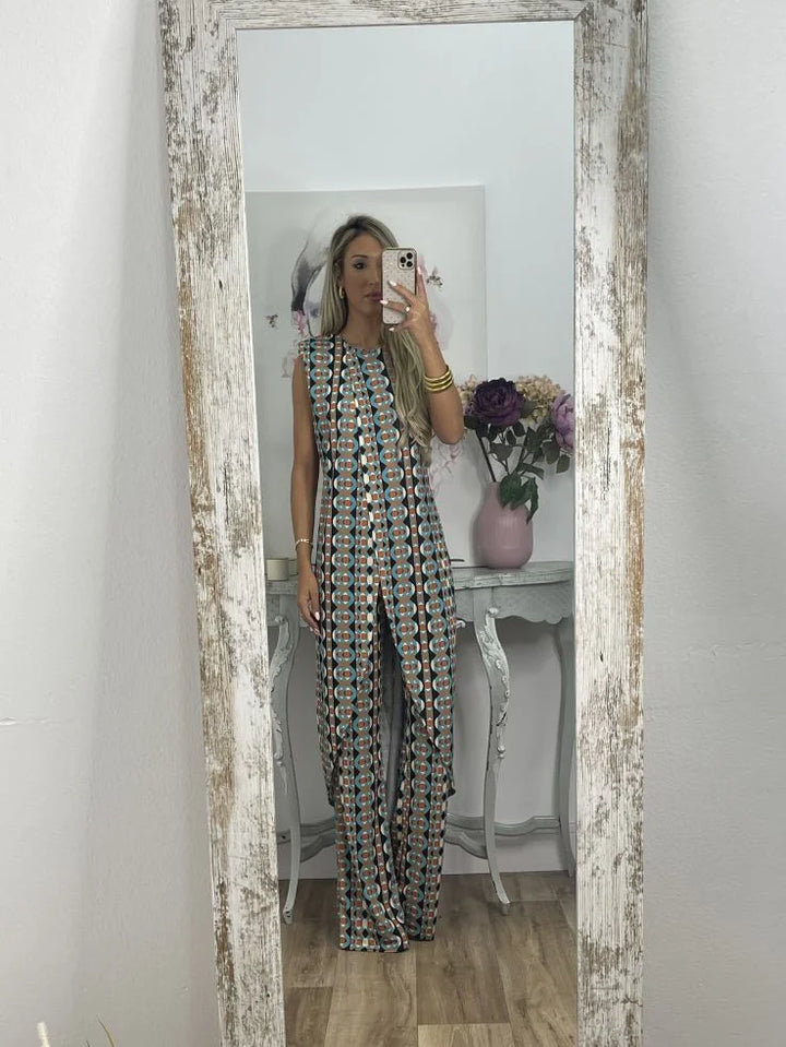 Celestia™ | Geometric Maxi Dress